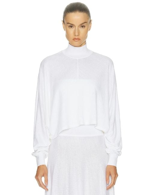 Alaïa White Batwing Jumper
