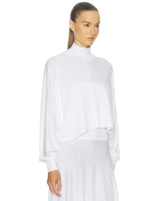 Alaïa White Batwing Jumper