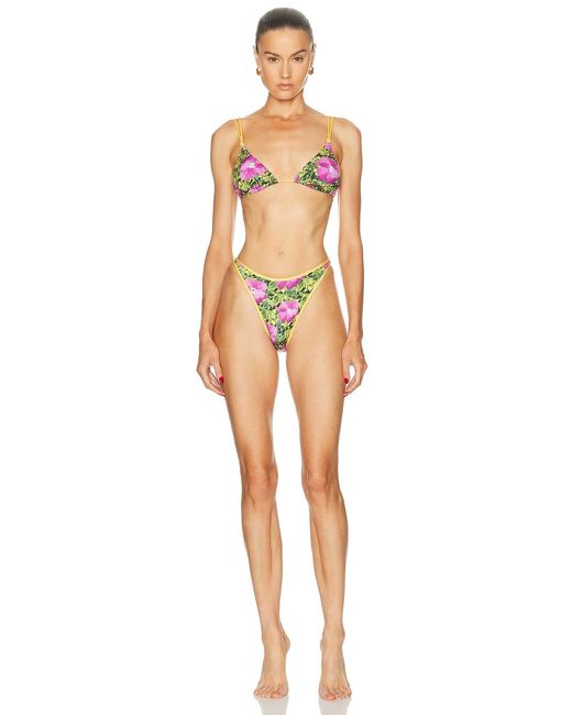 Heavy Manners Multicolor Double String Bikini Top