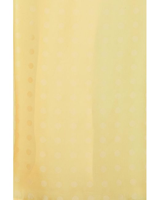 Beams Plus Yellow Open Collar Cupro Dot Pattern for men