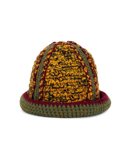 Nicholas Daley Natural Hand Knitted Bucket Hat for men