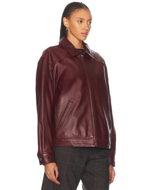Mimchik Red Leather Tall Boy Jacket