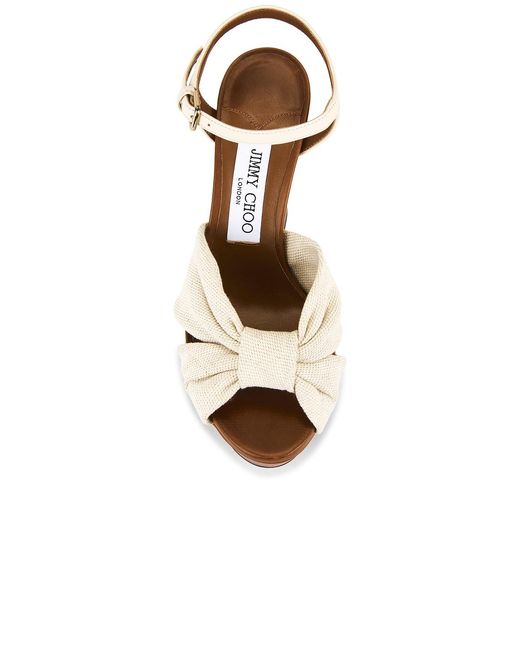 Jimmy Choo White Heloise 120 Platform