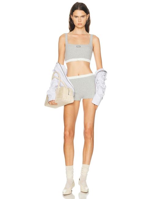 Entire studios White Cropped Zip Up Jacket