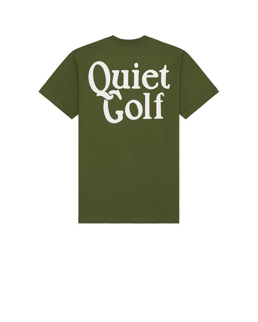 Quiet Golf Green Heritage Stack Tee for men
