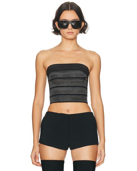 Halo Black Elastic Brace Corset Top