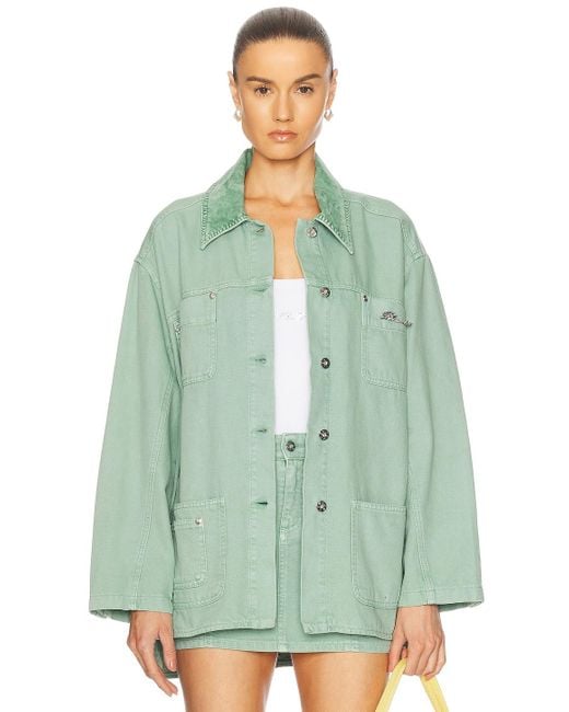 Blumarine Green Denim Jacket