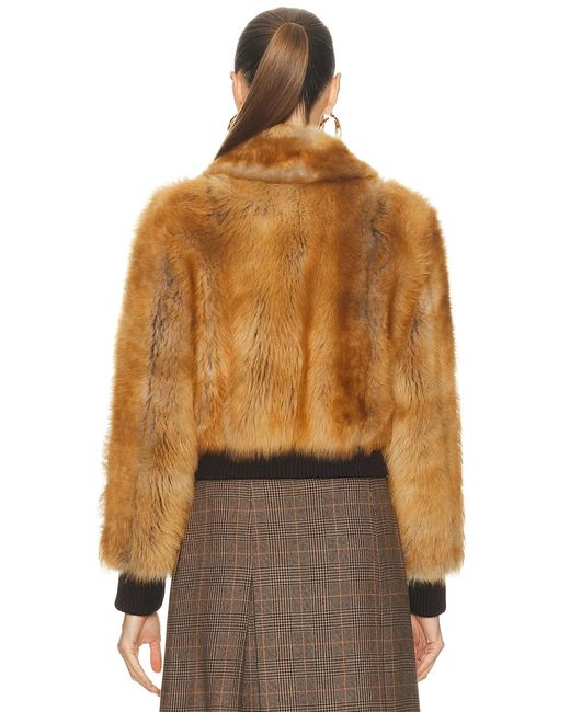 Saint Laurent Brown Fur Jacket