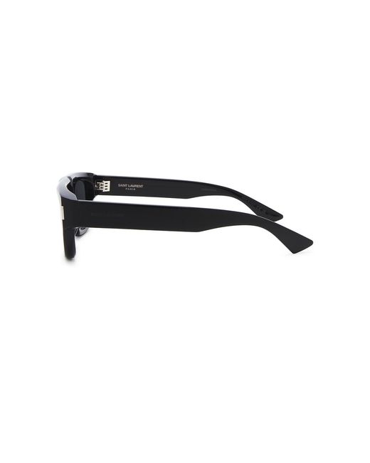 Saint Laurent Blue Rectangular Sunglasses for men