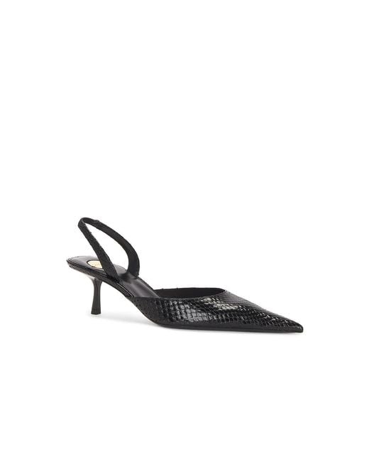 Saint Laurent White Marida Python Slingback Pump