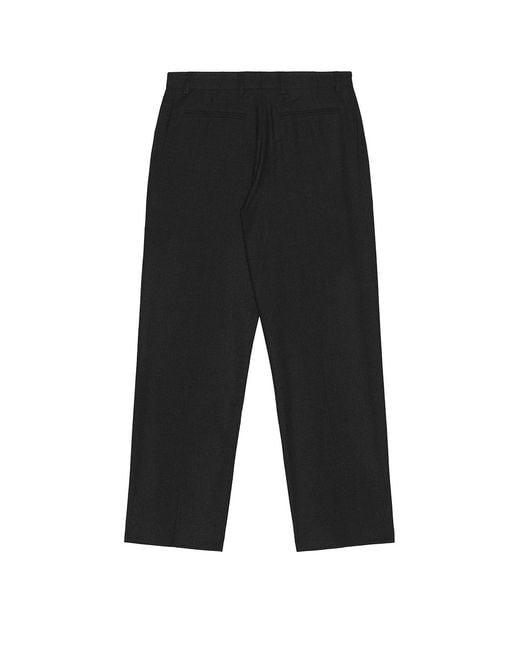 Palmes Black Wool Pleated Trousers for men