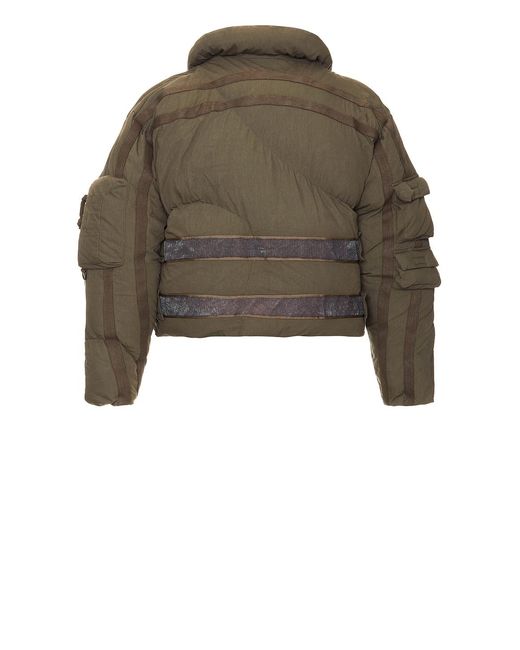 Kody Phillips Green Cargo Puffer for men