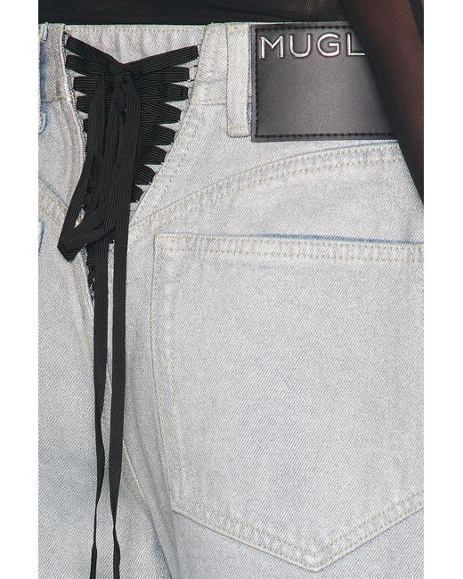 Mugler Gray Wide Leg