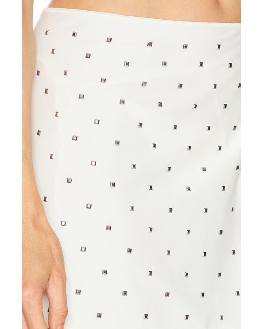 Oseree White Stud Skirt