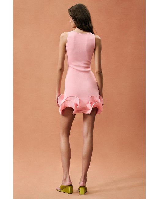 SAME Pink For Fwrd Double Ruffle Mini Dress