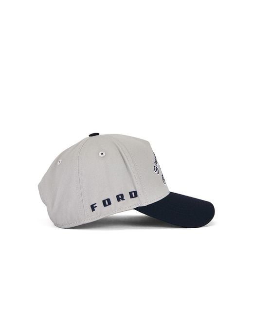 Siegelman Stable Gray Embroidered Five Panel Hat for men