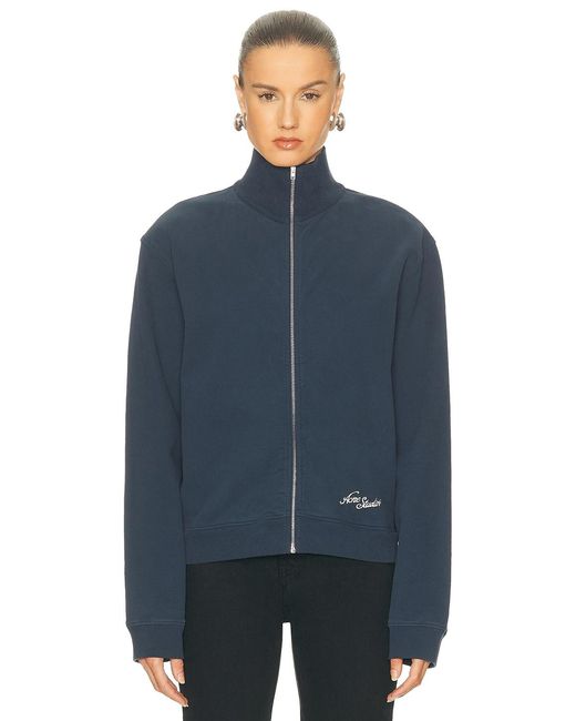 Acne Blue Zip Sweatshirt