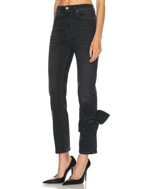 Area Black Bow Straight Leg