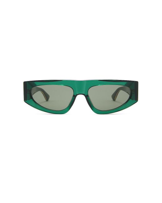 Bottega Veneta Green Nude Triangle Sunglasses for men