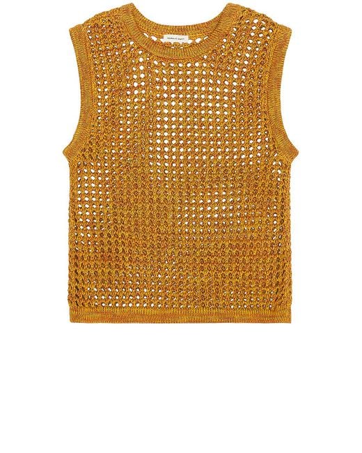 Nicholas Daley Yellow Crochet Vest for men
