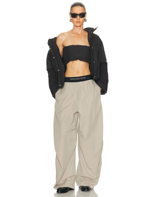 Alexander Wang Black Cropped Puffer Jacket