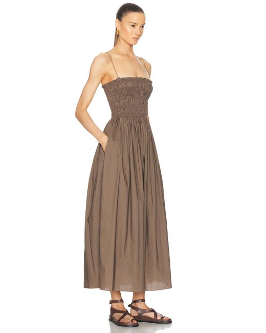 Matteau Natural Shirred Bodice Dress