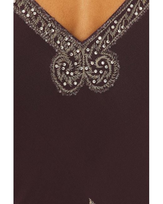 Bode Purple Beaded Epoque Dress