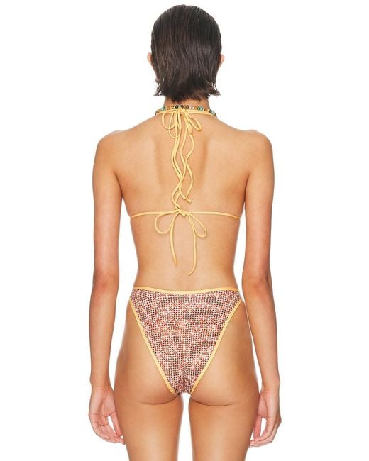 Heavy Manners Multicolor Double String Bikini Top