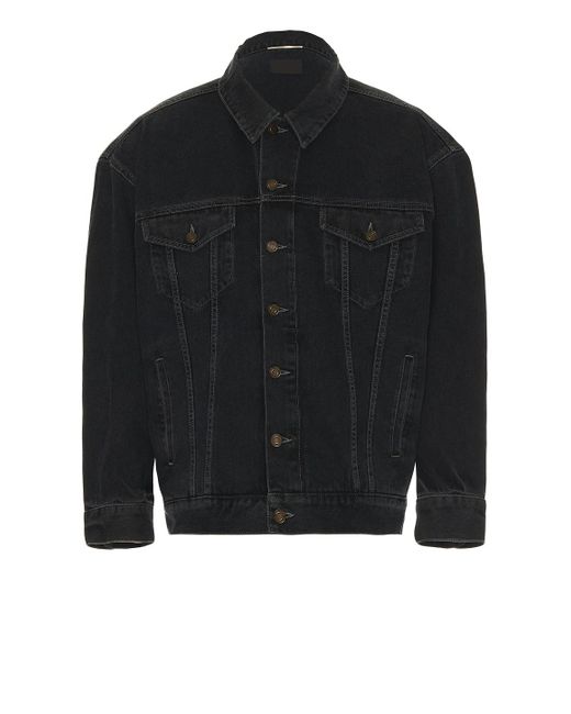 Saint Laurent Black Egg Shape Denim Jacket for men
