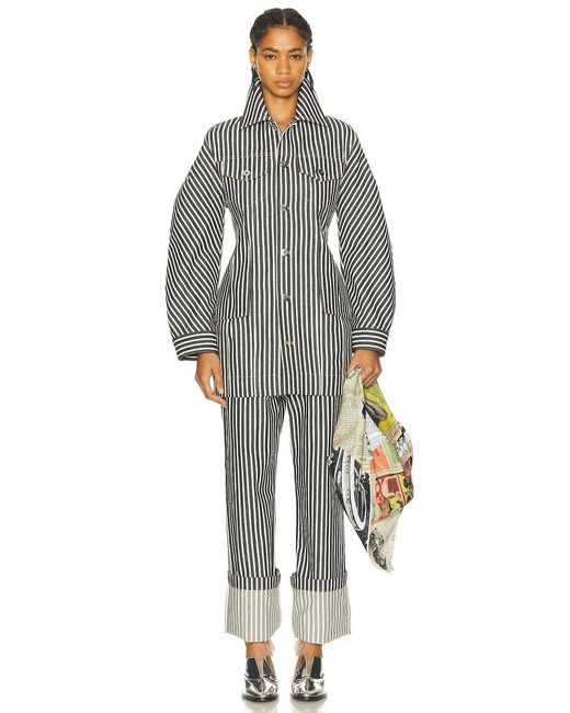 Bottega Veneta Gray Button Up Jacket