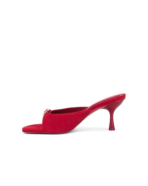 Jonathan Simkhai Red Carey Suede Mule