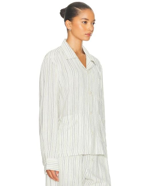 Bode White Electric Light Long Sleeve Shirt