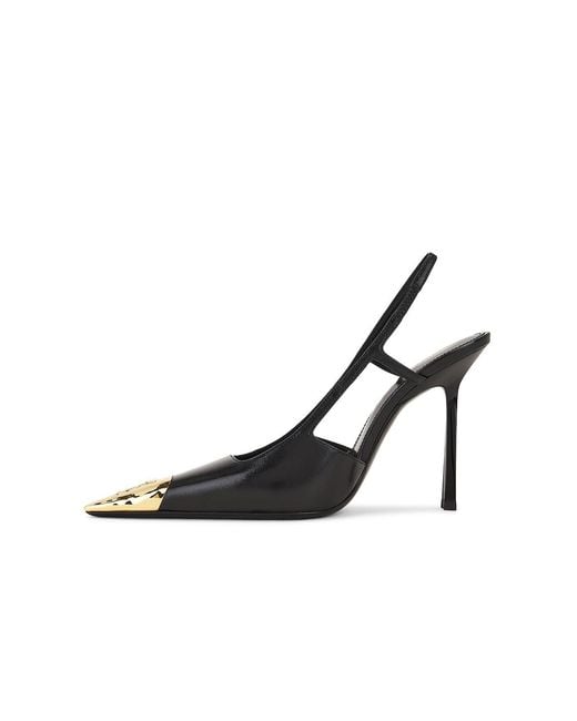 Saint Laurent Black Jeanne Slingback Pump