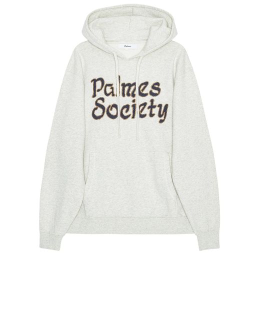 Palmes White Society Hoodie for men