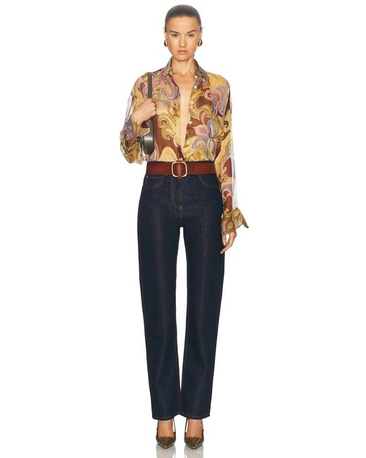 Etro Blue Straight Leg Jeans