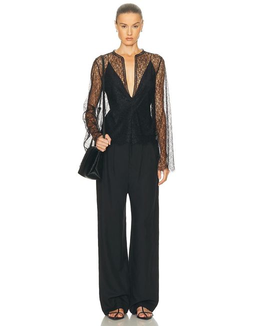 Brandon Maxwell Black Eloise Top
