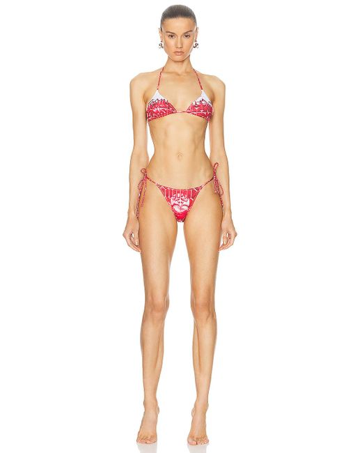 Jean Paul Gaultier Multicolor Diablo Bikini Set