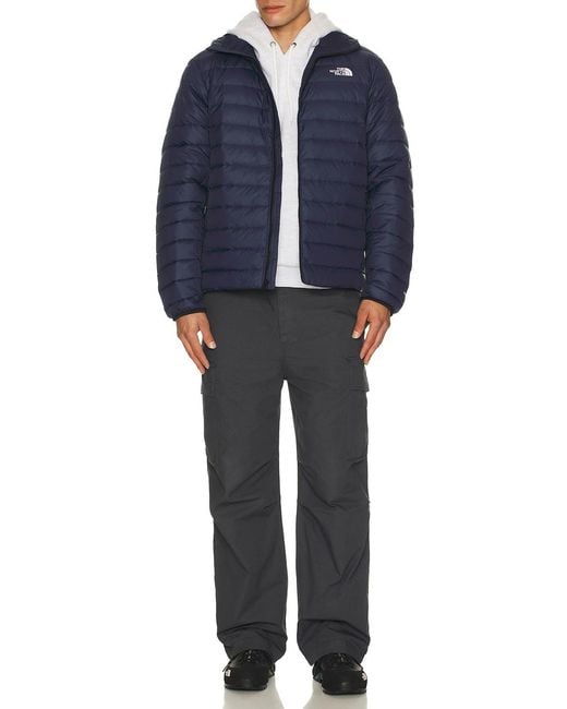 The North Face Blue Down Hooded Jacket for men