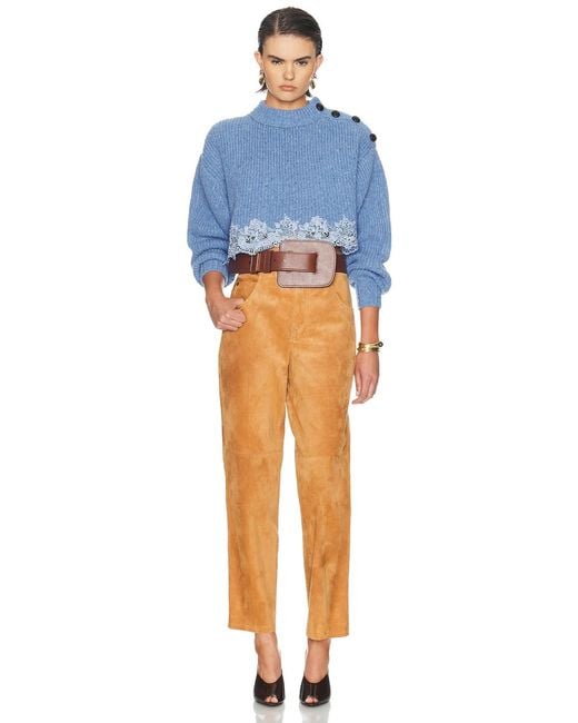 Chloé Blue Cropped Sweater