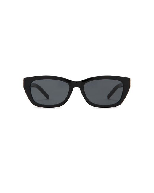 Saint Laurent Black Rectangular Sunglasses