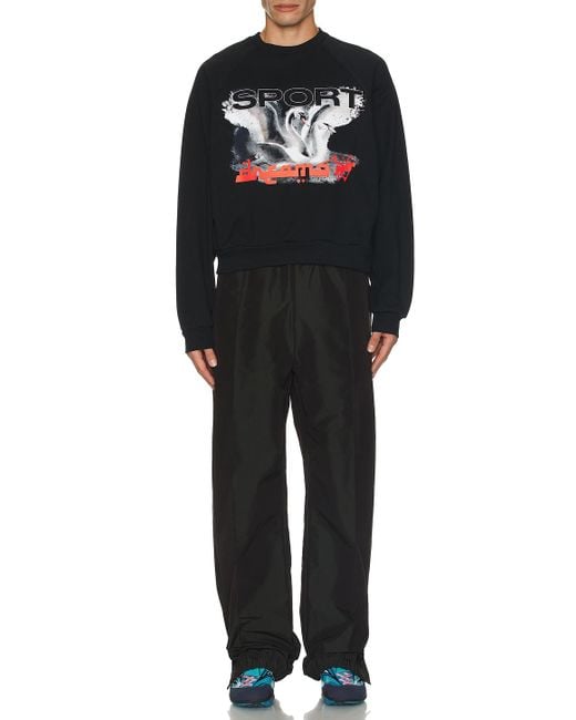 Liberal Youth Ministry Black Mens Swans Sweatshirt Knit for men