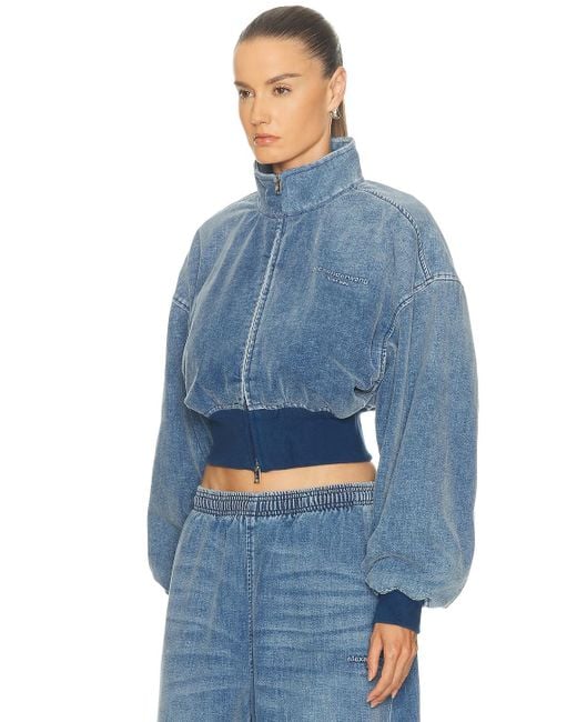 Alexander Wang Blue Funnel Neck Jacket