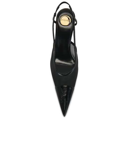 Saint Laurent Black Renee Slingback Pump