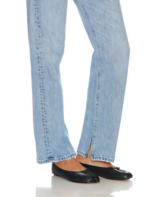aligrace Blue Vintage Relaxed Split Jeans