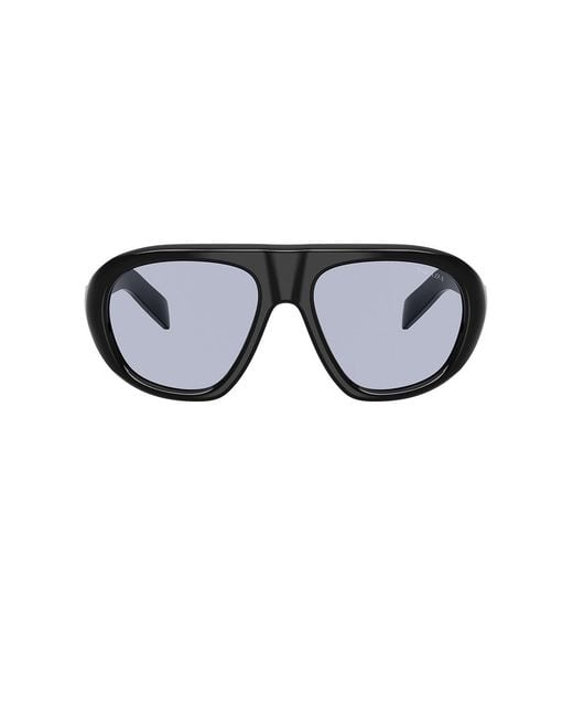 Prada Black Irregular Sunglasses for men