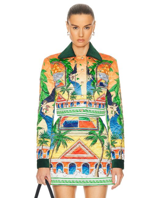 Casablancabrand Multicolor Quilted Cropped Jacket