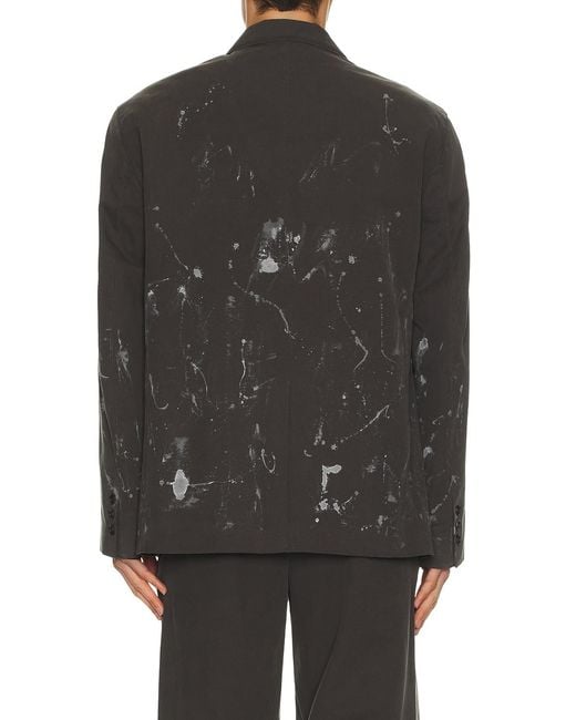 we11done Black Painted Jacket for men