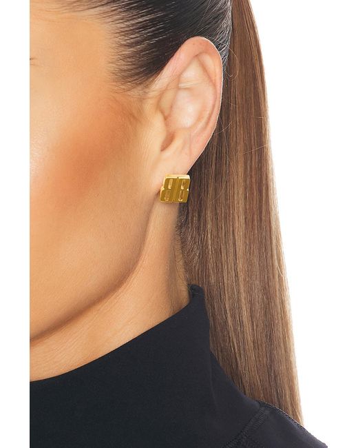 Balenciaga Metallic Nano Xs Stud Earrings