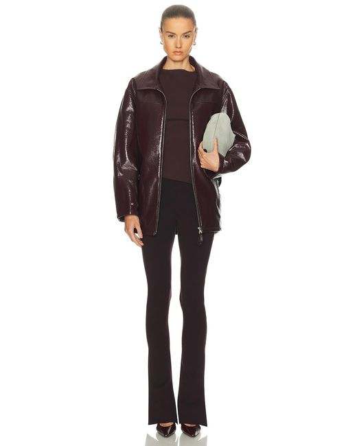 Courreges Brown Maxi Bomber Jacket