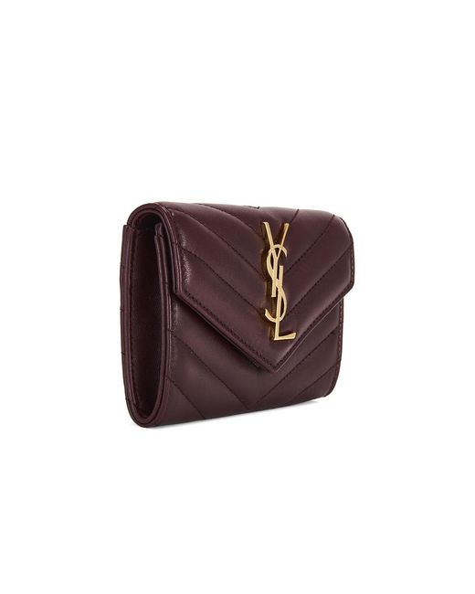 Saint Laurent Purple Small Envelope Wallet
